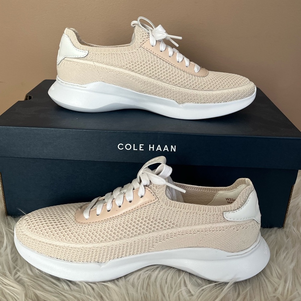 {Cole Haan} Grand Crosscourt Stitchlite RunOX Sneaker in Crystal Gray Knit - Picture 2 of 9